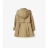 Baumwoll-Trench Coat mit Kapuze