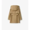 Baumwoll-Trench Coat mit Kapuze