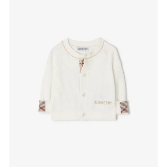 Baumwollcardigan mit Logo