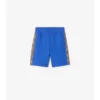 Baumwollshorts mit Karobordüre
