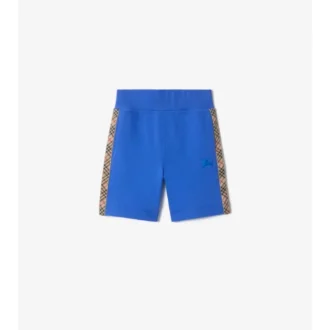 Baumwollshorts mit Karobordüre