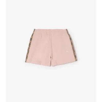 Baumwollshorts mit Karobordüre