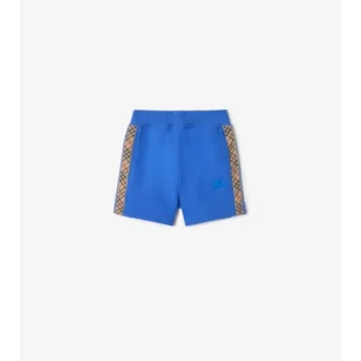 Baumwollshorts mit Karobordüre