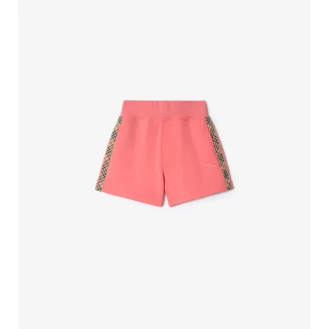 Baumwollshorts mit Karobordüre