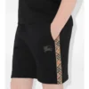 Baumwollshorts mit Karobordüre