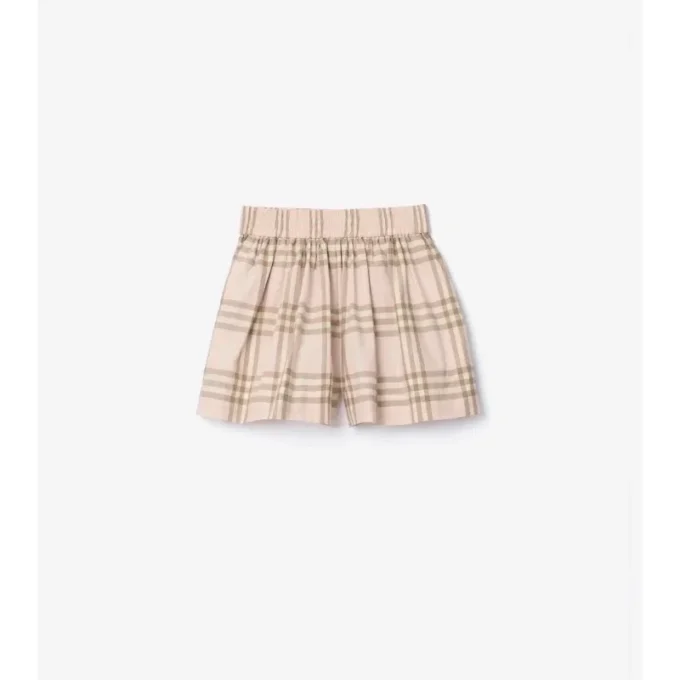 Baumwollshorts mit Karomuster