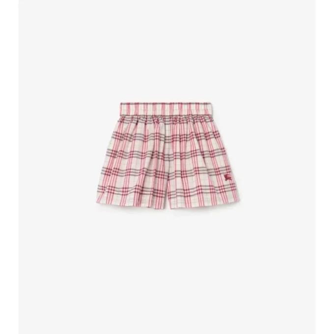 Baumwollshorts mit Karomuster