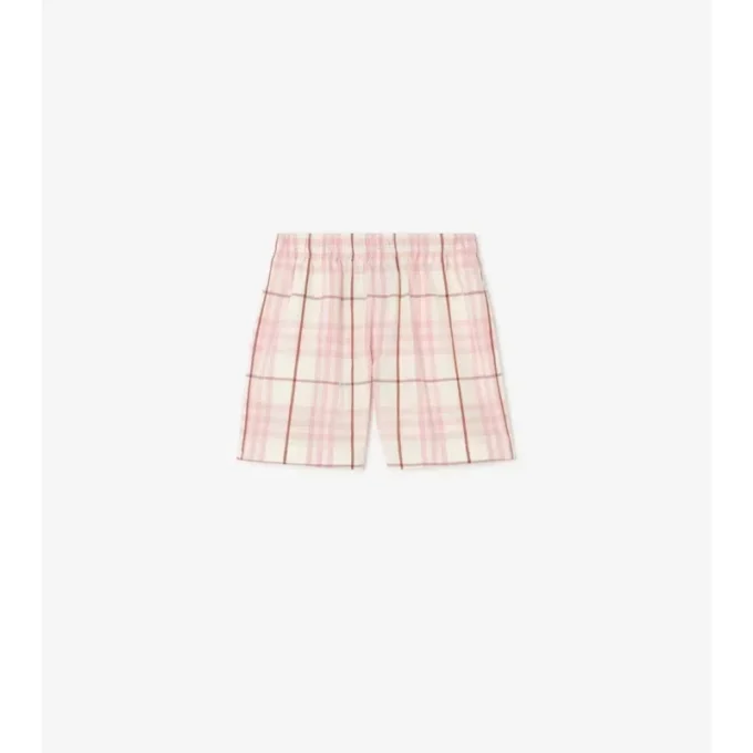 Baumwollshorts mit Karomuster