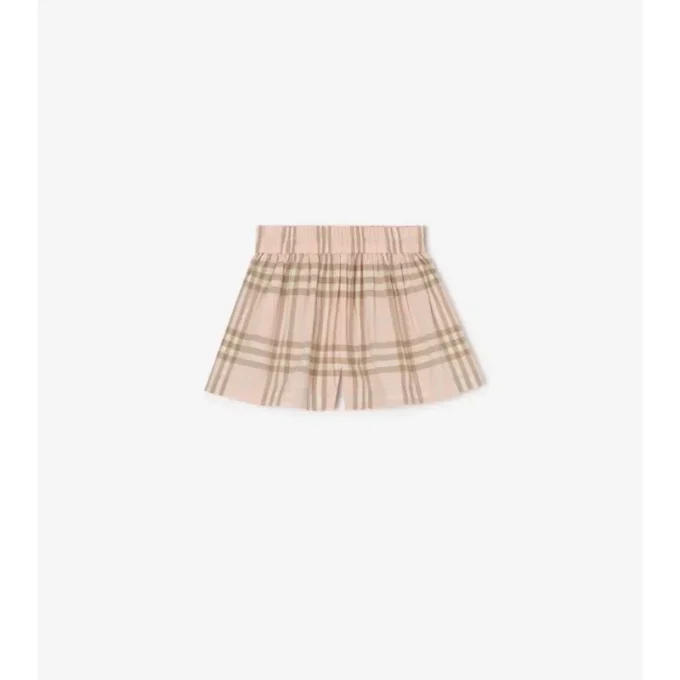 Baumwollshorts mit Karomuster