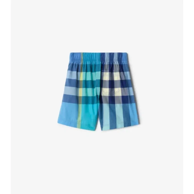 Baumwollshorts mit Karomuster