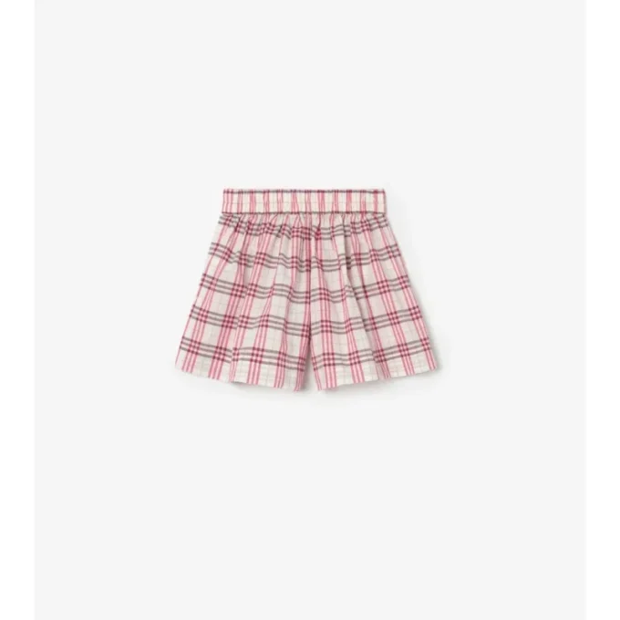 Baumwollshorts mit Karomuster