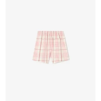 Baumwollshorts mit Karomuster