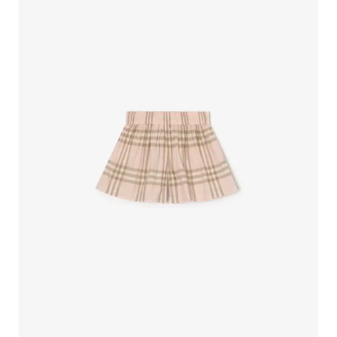 Baumwollshorts mit Karomuster
