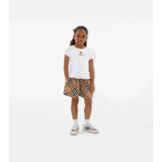 Baumwollshorts mit Karomuster
