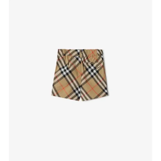 Baumwollshorts mit Karomuster
