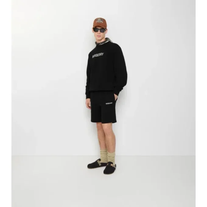 Baumwollshorts mit Logo