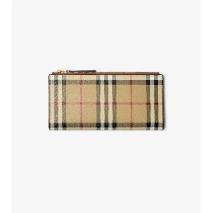 Bifold-Brieftasche mit großem Karomuster