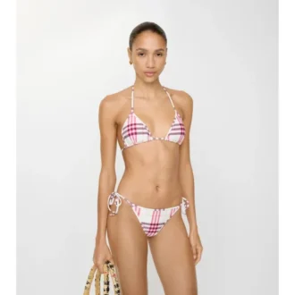Bikini-Höschen mit Karomuster