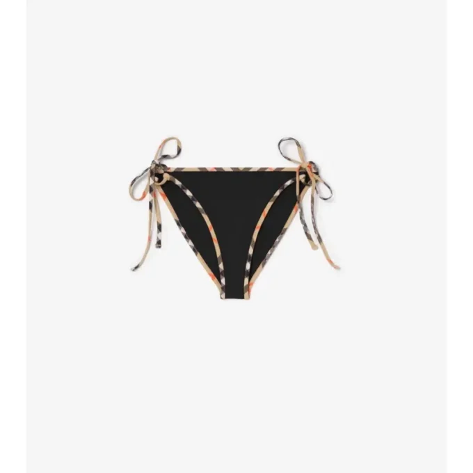 Bikini-Slip mit Karobordüre