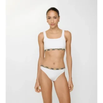 Bikini-Slip mit Karobordüre
