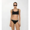 Bikini-Slip mit Karobordüre
