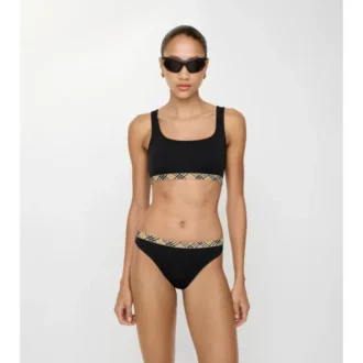 Bikini-Slip mit Karobordüre