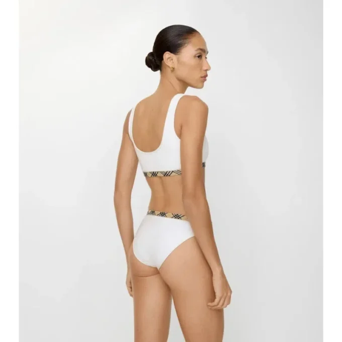 Bikini-Slip mit Karobordüre