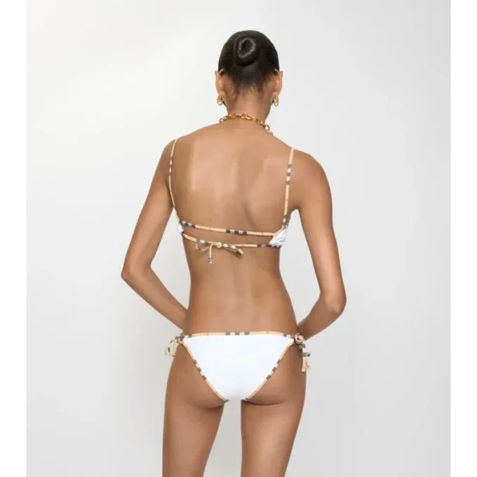 Bikini-Slip mit Karobordüre