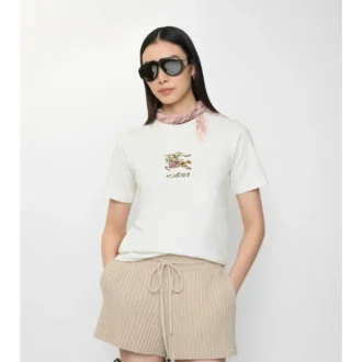 Blumiges EKD-T-Shirt aus Baumwolle