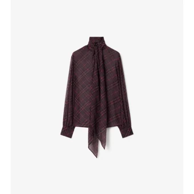 Bluse aus Seide mit Karomuster