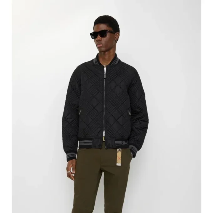 Bomberjacke „Rakewood“ mit Micro-Check-Stitch