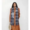 Breiter Schal aus Wolle und Seide mit EKD-Karomuster