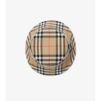 Bucket Hat aus Baumwolle mit Karomuster