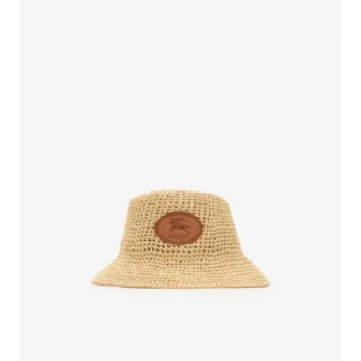 Bucket-Hut mit Raffia-Optik und Ritter-Stempel