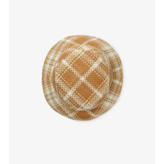 Bucket-Hut mit Raffia-Optik und Ritter-Stempel