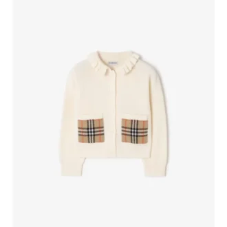 Cardigan aus Baumwollmischung mit Karomuster
