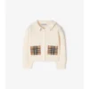 Cardigan aus Baumwollmischung mit Karomuster