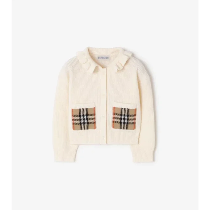 Cardigan aus Baumwollmischung mit Karomuster
