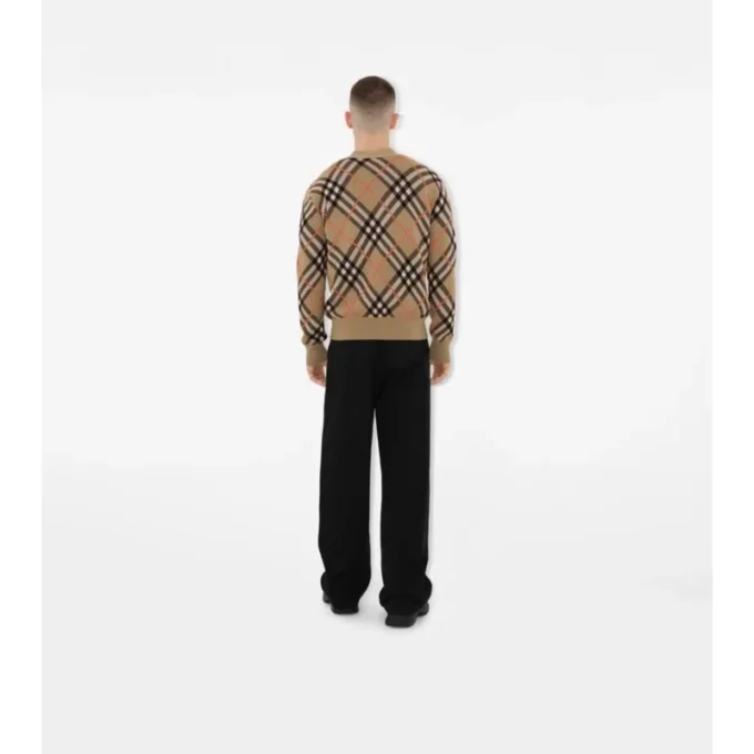 Cardigan aus Woll-Mohair-Mischung mit Karomuster