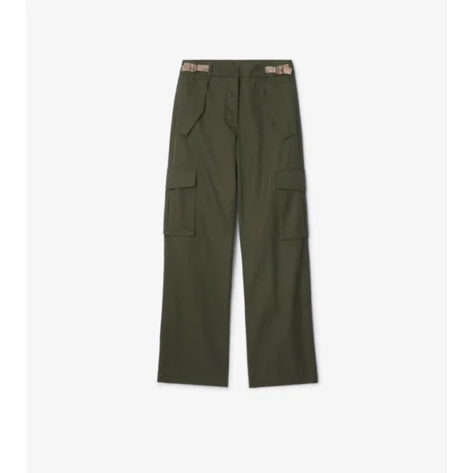 Cargohose aus Gabardine mit Karobeschlägen