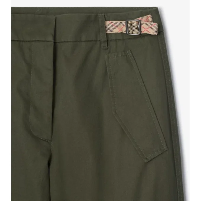 Cargohose aus Gabardine mit Karobeschlägen