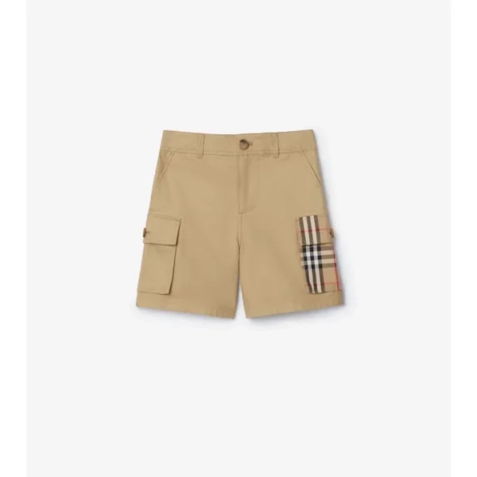 Cargoshorts aus Baumwolle mit Karomuster