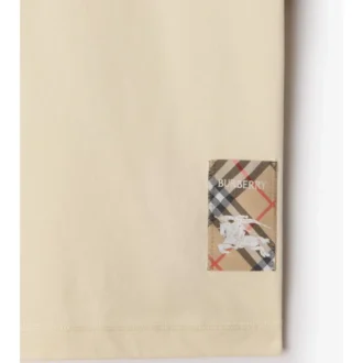 Check Label Baumwoll-T-Shirt