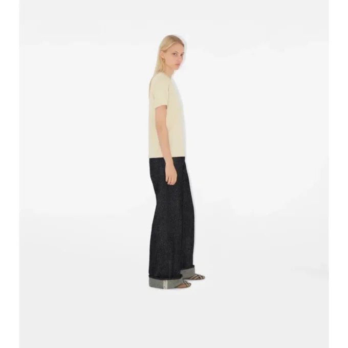 Check Label Baumwoll-T-Shirt