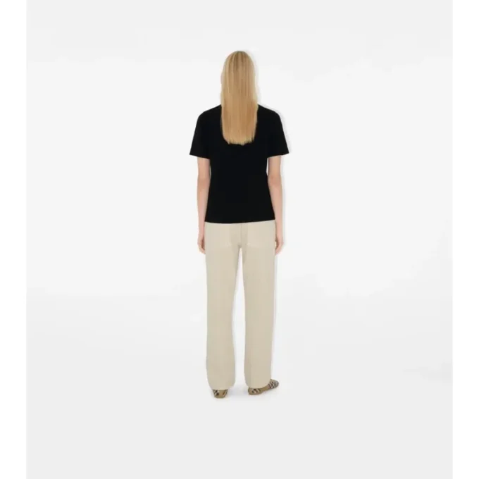 Check Label Baumwoll-T-Shirt
