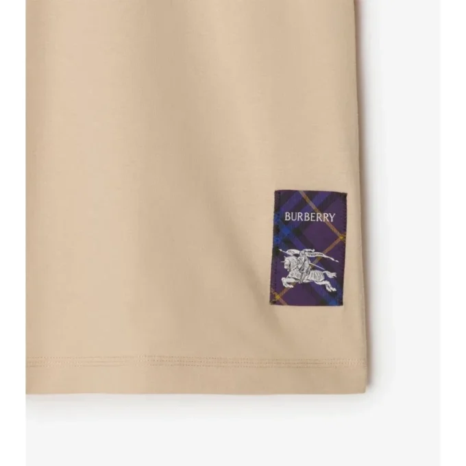 Check Label Baumwoll-T-Shirt