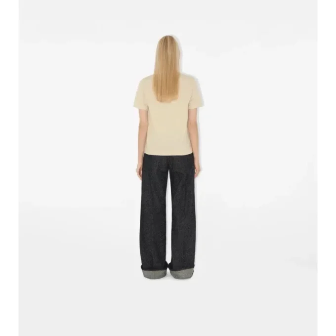 Check Label Baumwoll-T-Shirt