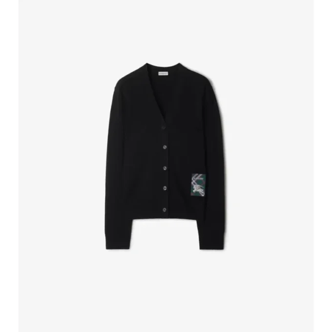 Check Label Wollcardigan