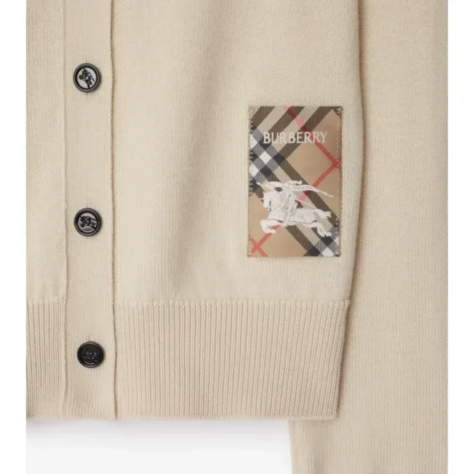 Check Label Wollcardigan