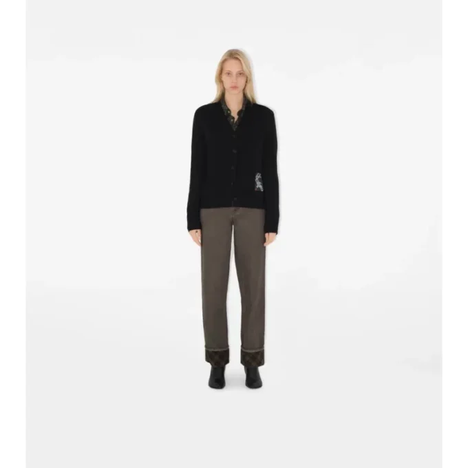 Check Label Wollcardigan